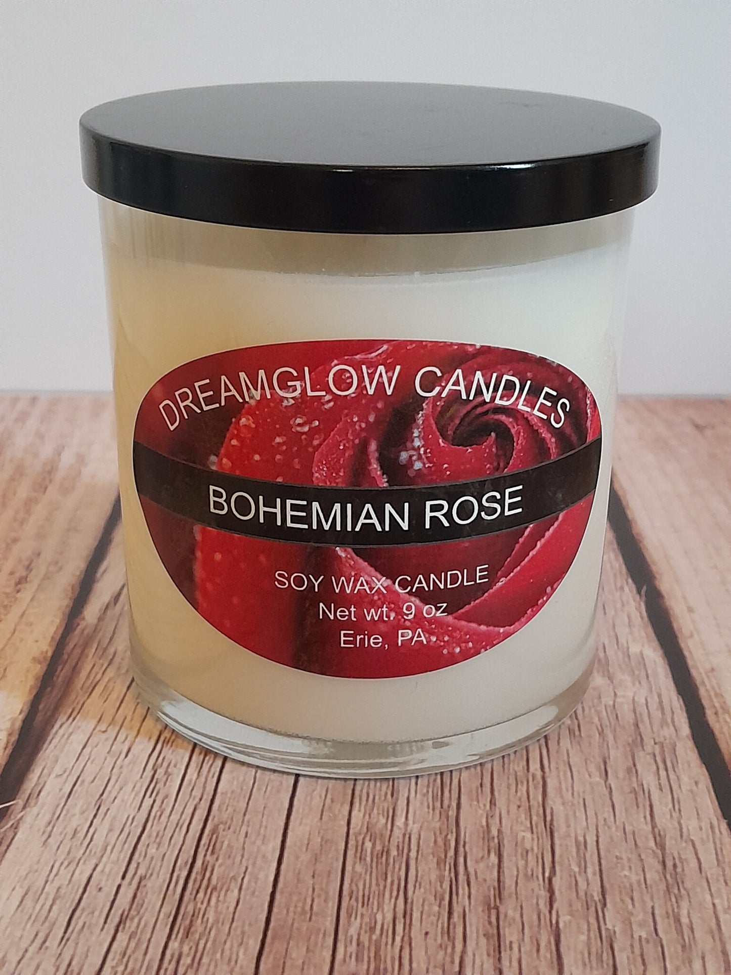 9oz. Bohemian Rose soy wax candle