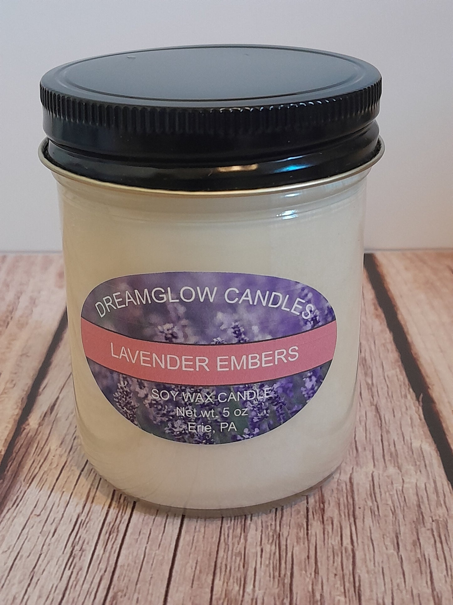 5oz. Lavender Embers soy wax candle