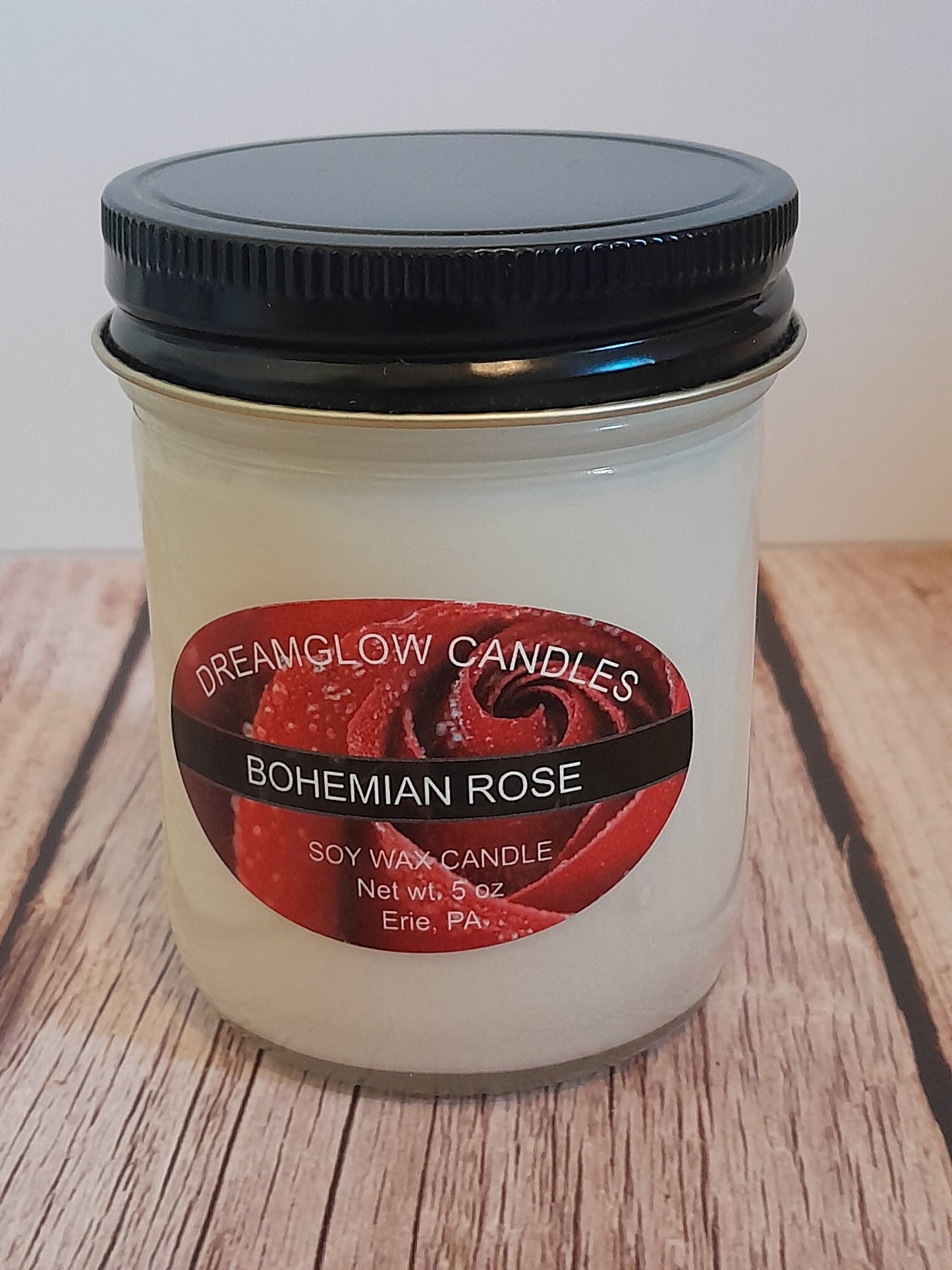 5oz. Bohemian Rose soy wax candle