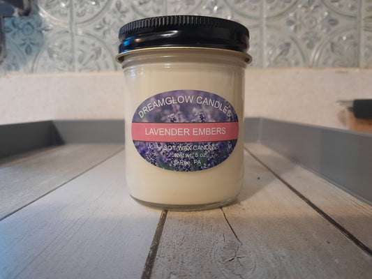 5oz. Lavender Embers soy wax candle