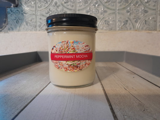 5oz. Peppermint Mocha soy wax candle