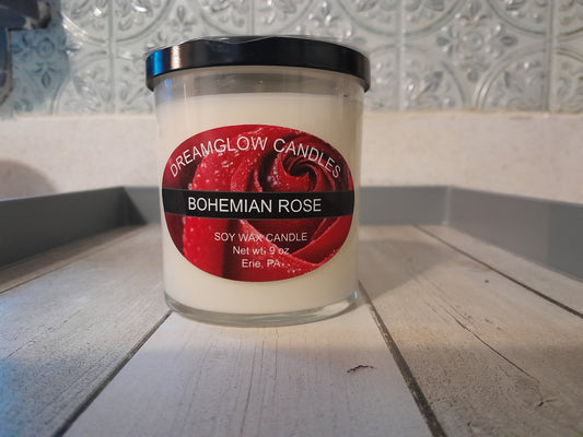 9oz. Bohemian Rose soy wax candle