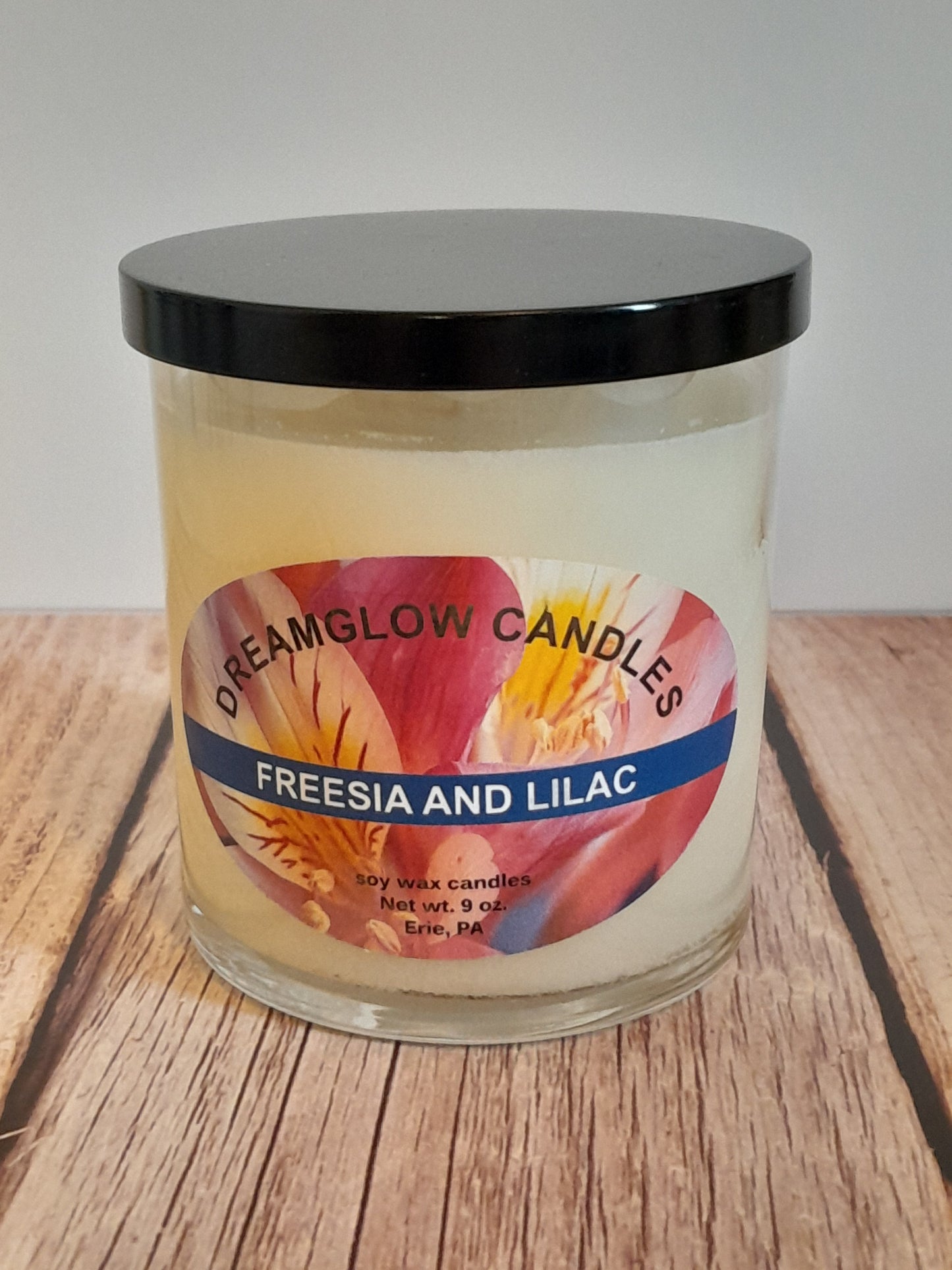 9oz. Freesia & Lilac soy wax candle
