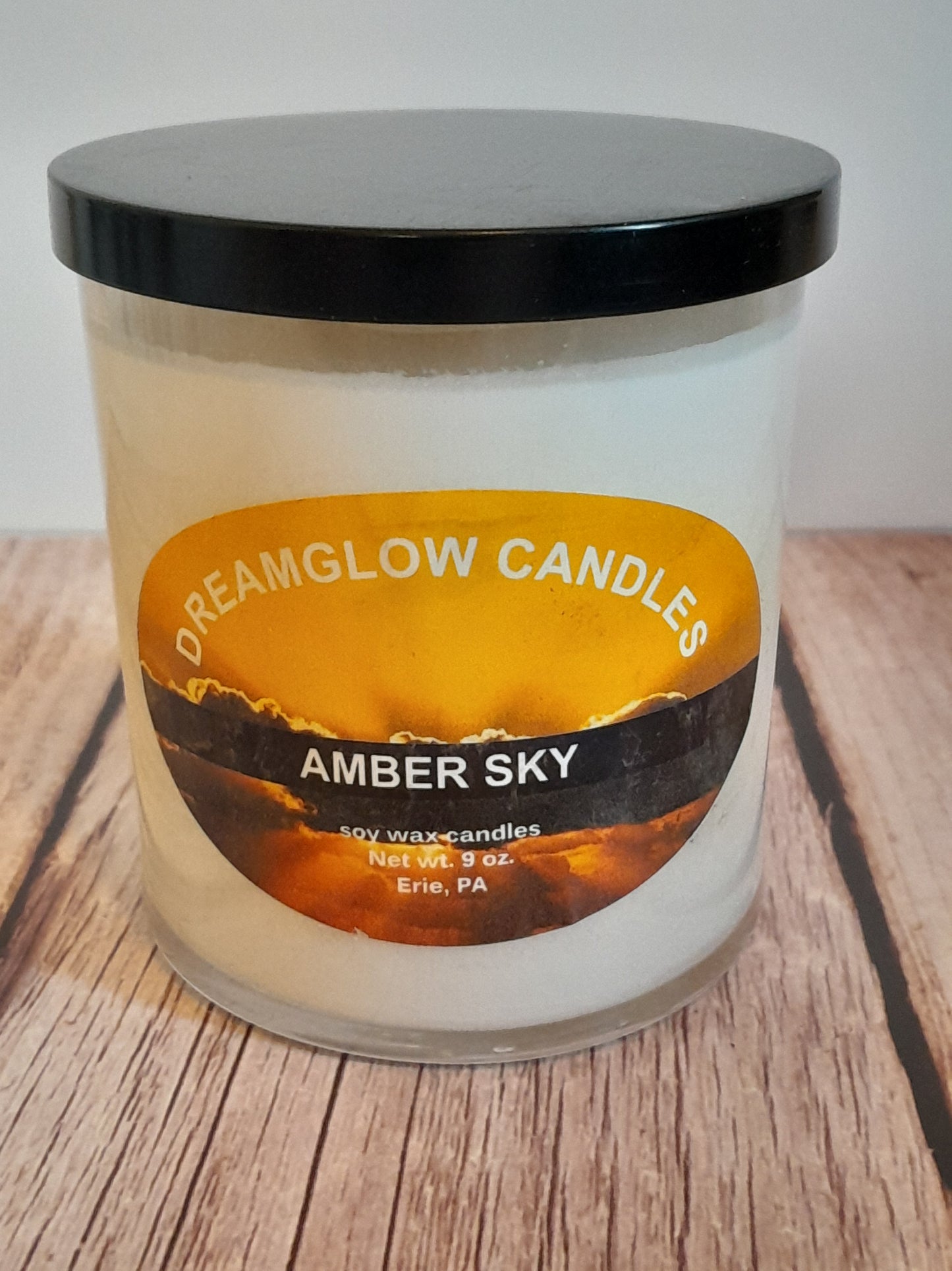 9 oz. Amber Sky soy wax candle