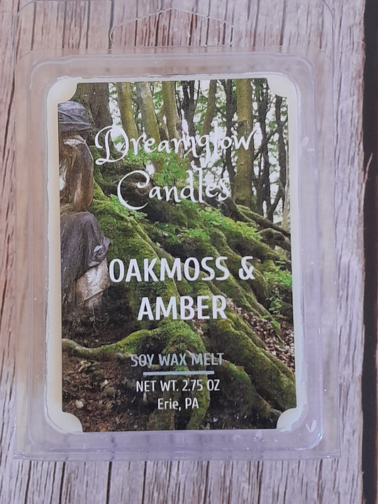 Oakmoss and Amber soy wax melt