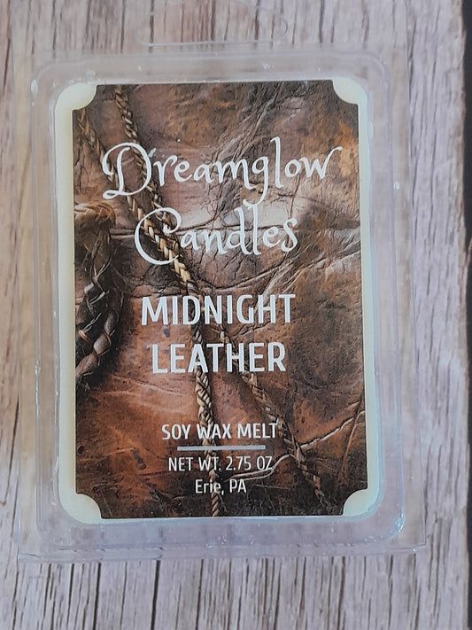 Midnight Leather soy wax melts